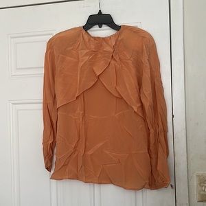 Giorgio Armani le collezioni 109% seta silk orange blouse